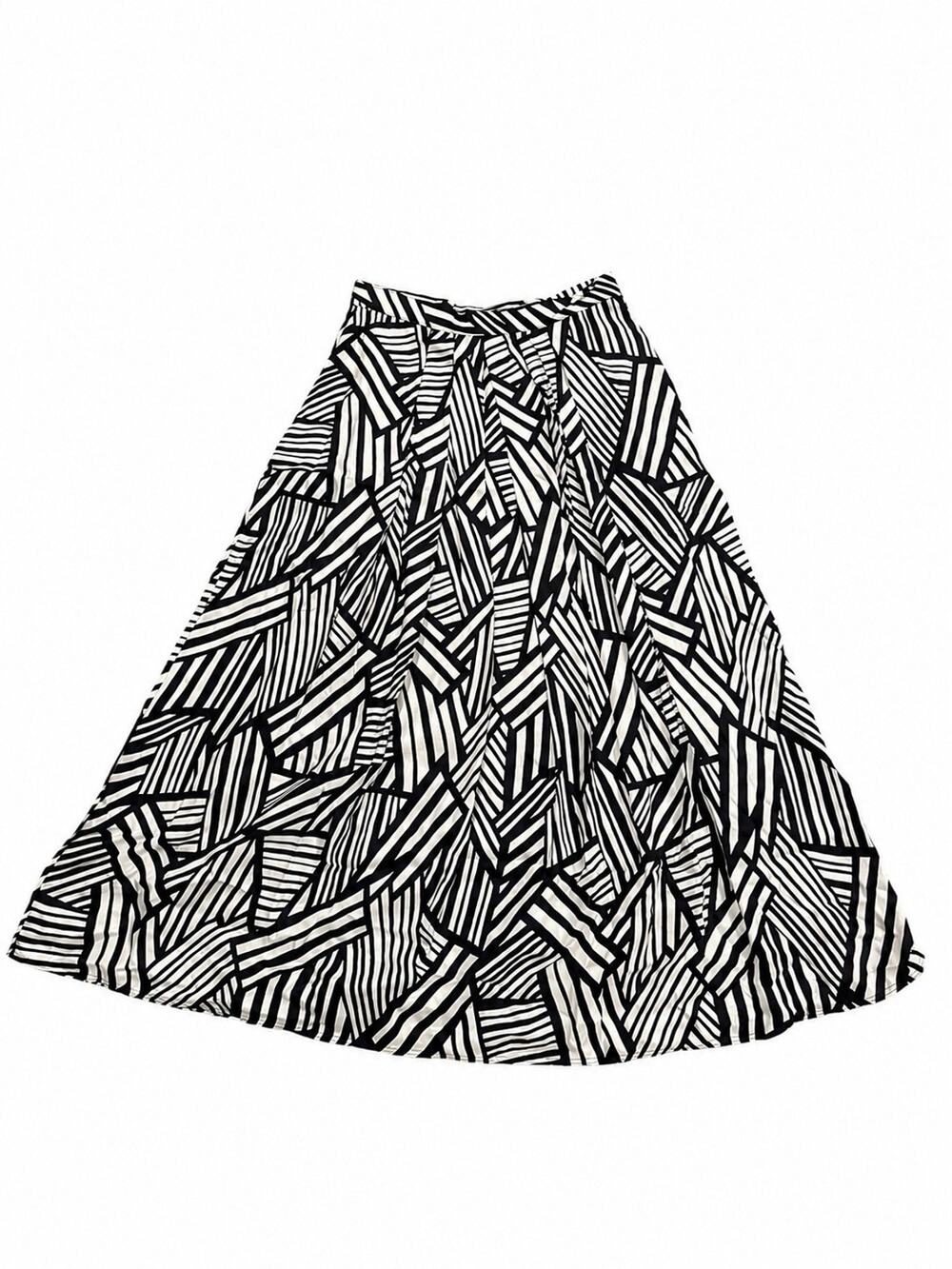 Rafaella Women’s A-Line Midi Skirt Geometric Print Made in Italy Est L